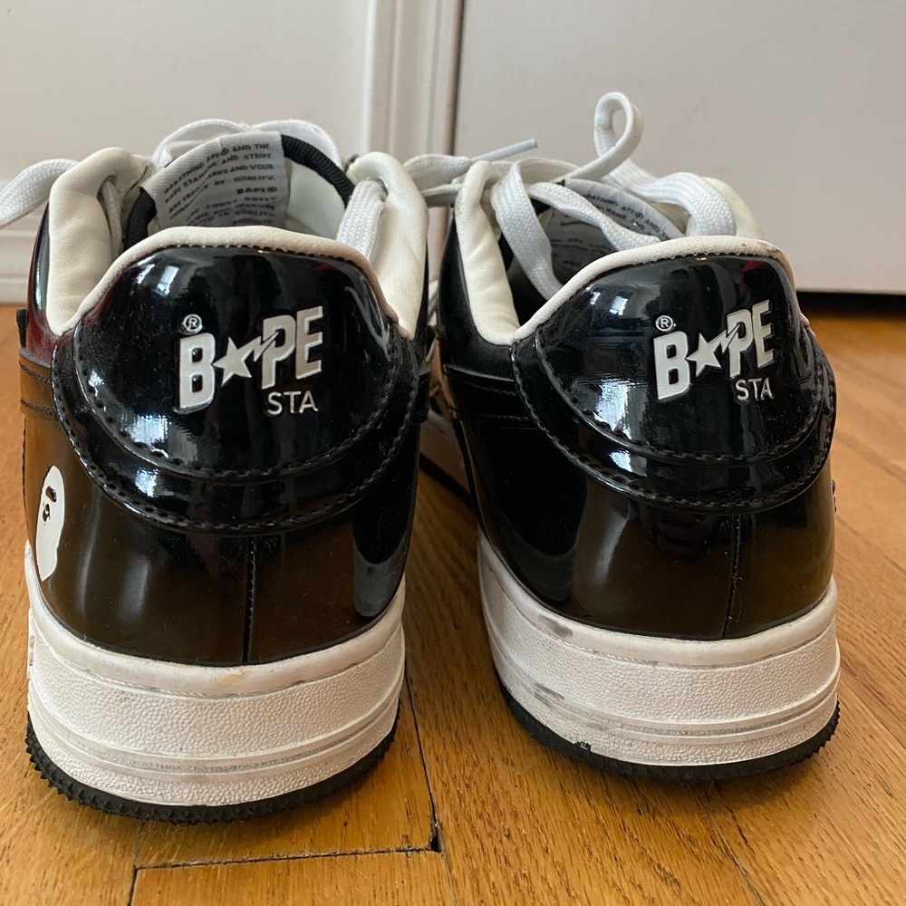 Bape Men's Sneakers in Black and White - Picture 5 of 10